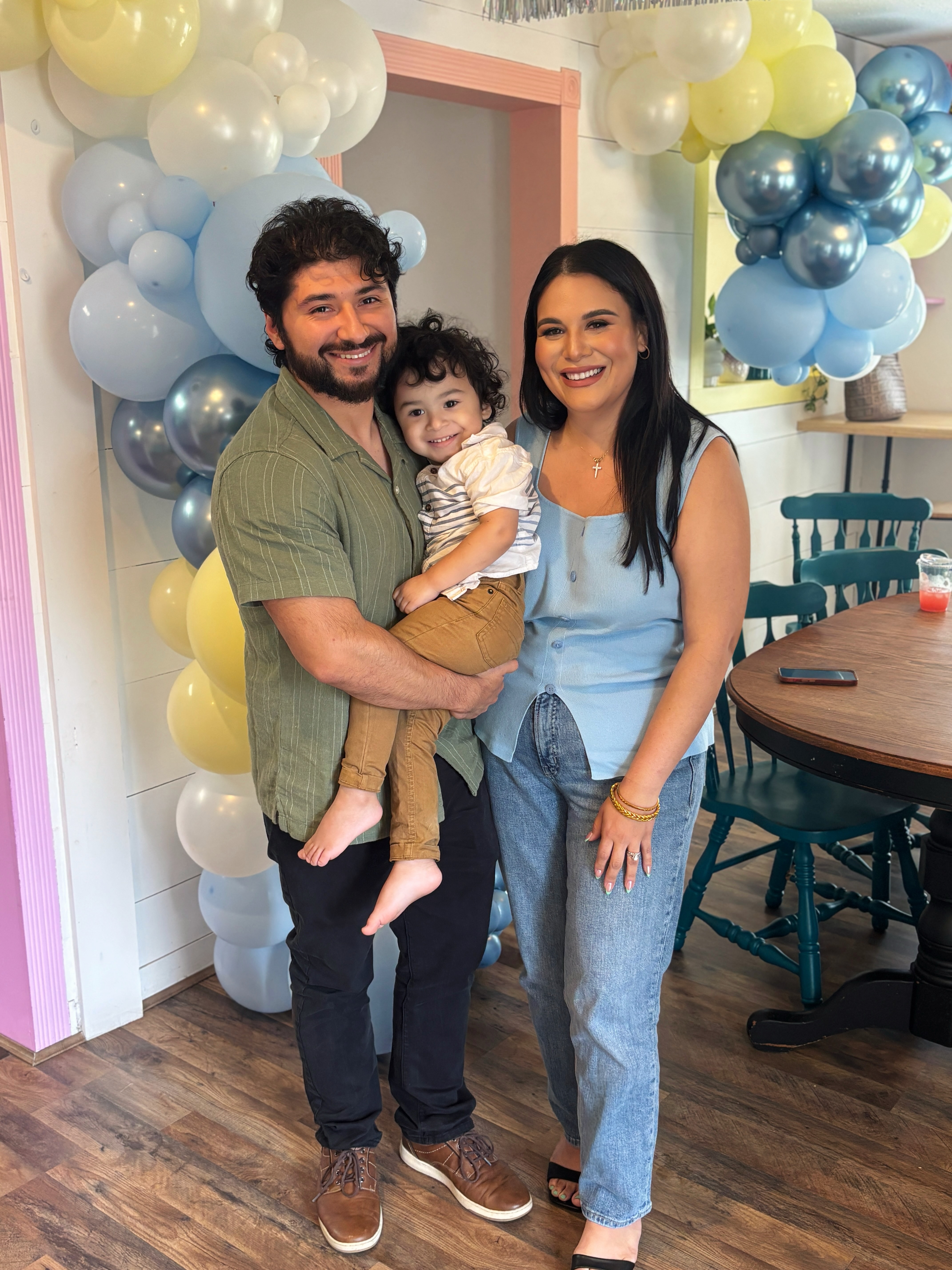 Alice Guzman with her children