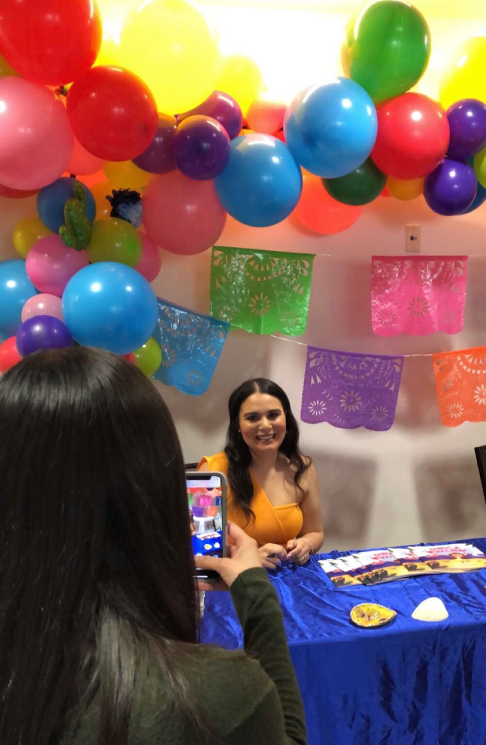 Alice at book launch event