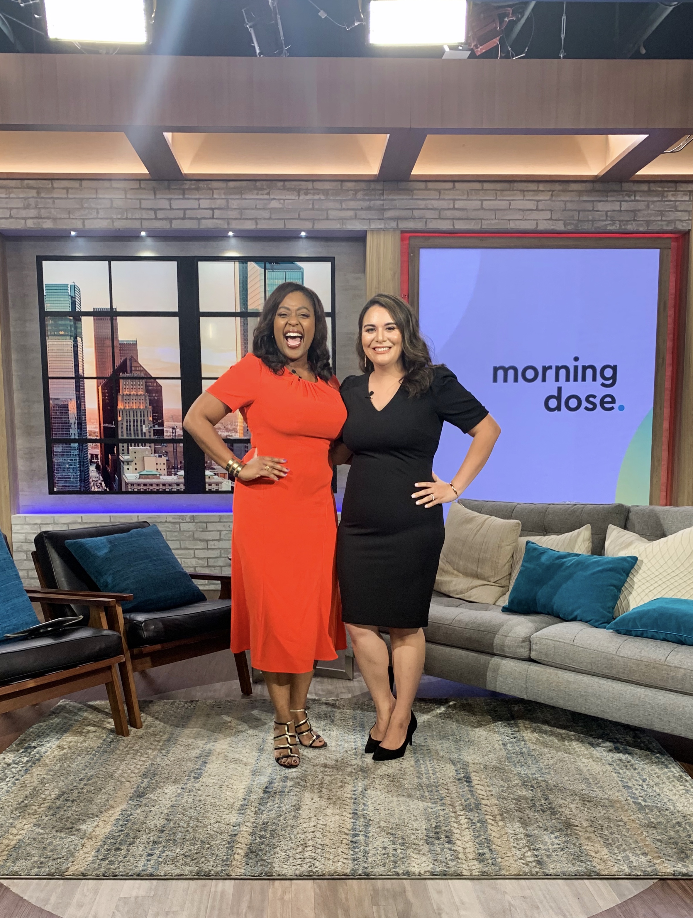 Alice with host on Morning Dose